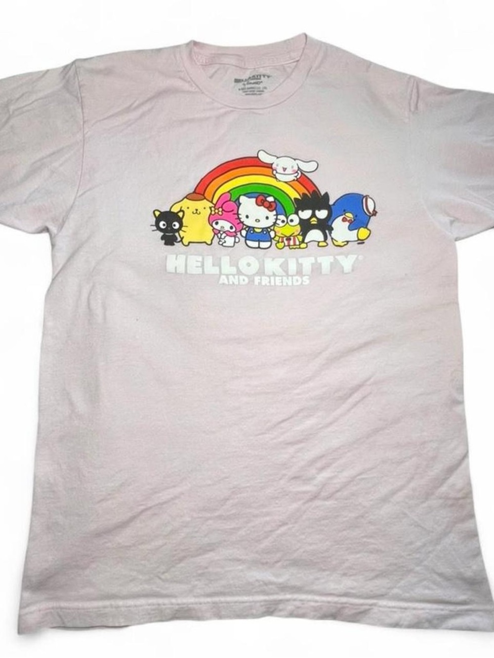 Sanrio Pink Hello Kitty and Friends Rainbow Graphic Tee